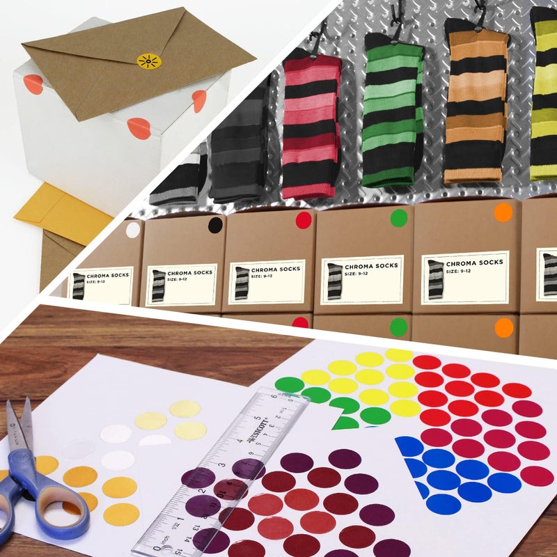 ChromaLabel 0.75 Inch Round Label Permanent Color Code Dot Stickers, 1008 Pack, 24 Labels per Sheet, Lavender - Image 4